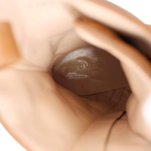 Gucci  Lace Up 60mm GG Matelasse Lux Nappa Leather Combat Boots Dark Brown 7183 - Picture 11 of 14